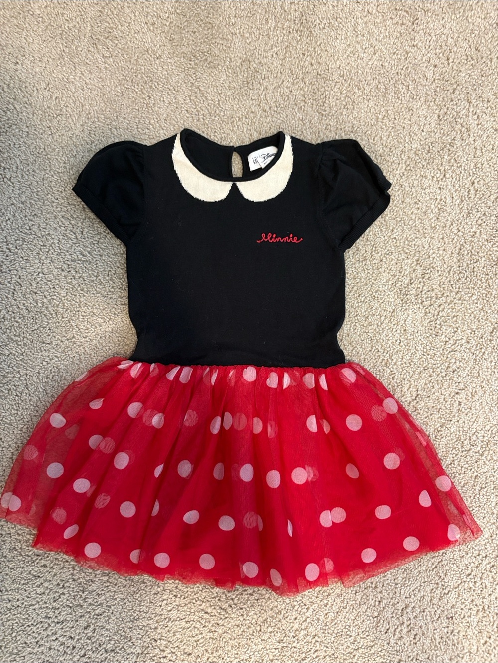 Minnie Mouse Black & Red Polka Dot Tutu Dress